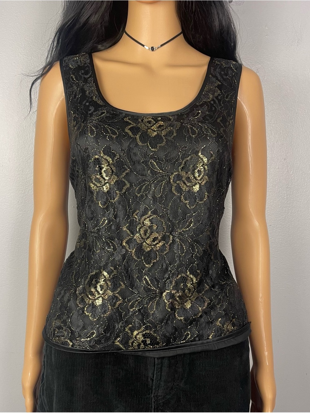 Vintage Gold Lace Top